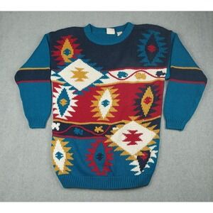 Vintage‎ Huntington Ridge Sweater Womens Medium Retro 90's Oversized Long Tunic